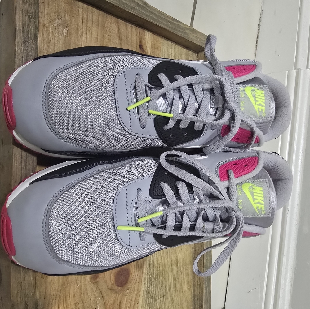 Nike Air Max Gray and Pink Men's Shoes Mens Nike Air Max 90 Wolf Gray Rush Pink